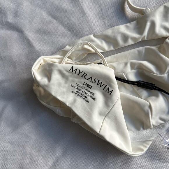 Myra Swim Jardin Bikini Top in Vanilla - Picture 4 of 6